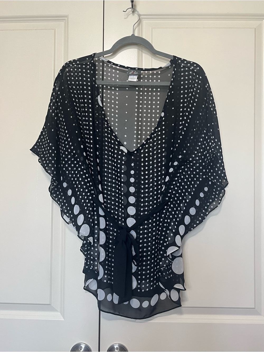 Dots Black and White Polka Dot Blouse